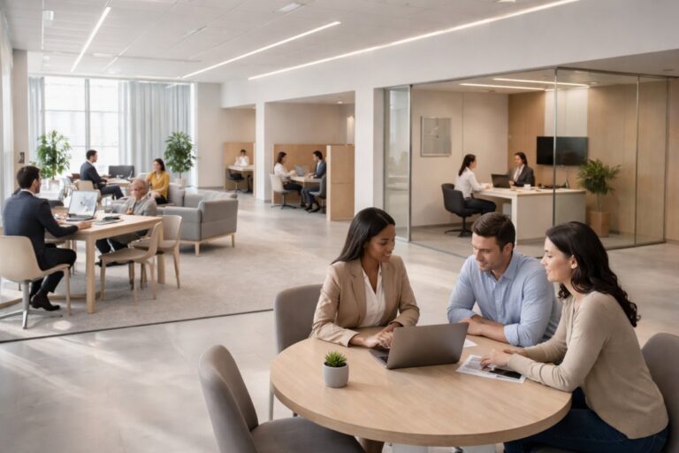 The future of bank branches in the U.S.: hybrid spaces between coworking and financial advisory
