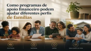 Como programas de apoio financeiro podem ajudar diferentes perfis de famílias